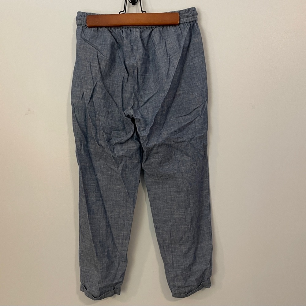 J. Crew Chambray Drawstring Crop Cuffed Pants Siz… - image 4